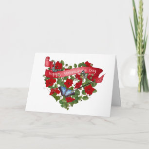 Valentinstag-Schmetterlings-Grußkarte Feiertagskarte