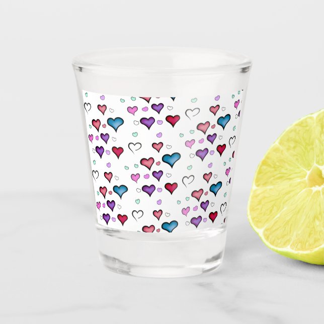 Valentinstag Schnapsglas (Vorderseite)