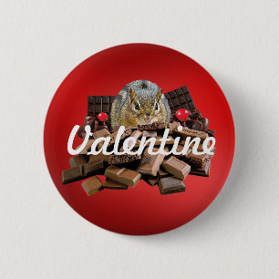 Valentinstag-Schokolade-Chipmunk anpassen Button