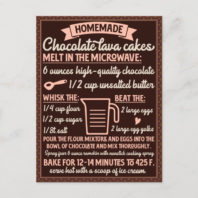 Valentinstag Schokolade Postkarte (Vorderseite)