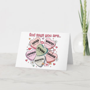  Valentinstag-Schokoladenherzen Christlich  Karte