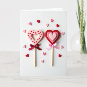 Valentinstag-Schokoladenherzen-Karte Karte