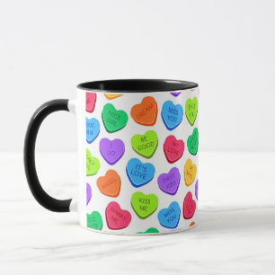 Valentinstag-Schokoladenherzen-Muster-Wrap-Papier  Tasse