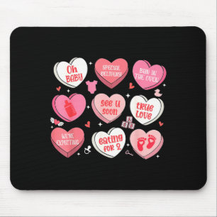 Valentinstag Schwangerschaft Herz Süßigkeiten Ankü Mousepad