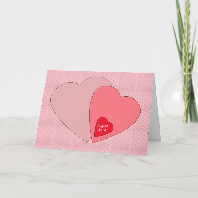 Valentinstag-Schwangerschaftsankündigungskarte Feiertagskarte (Vorderseite)