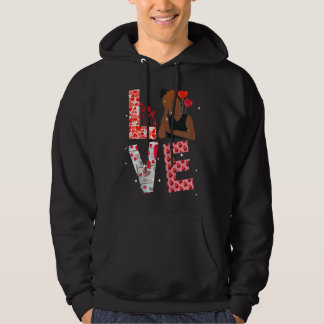 Valentinstag Schwarz Afrikanisch Amerikanisch Mela Hoodie