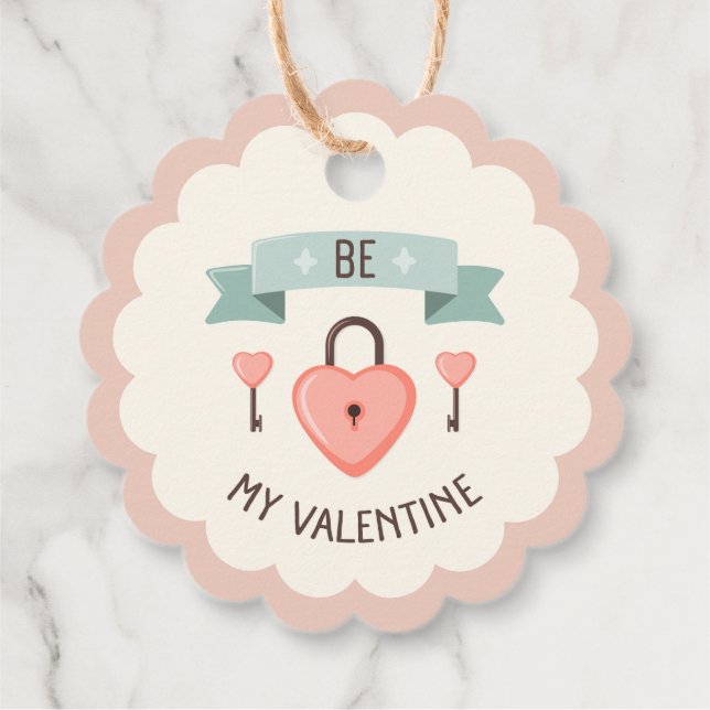 Valentinstag - Sei mein Valentinstag Geschenkanhänger (Rückseite)