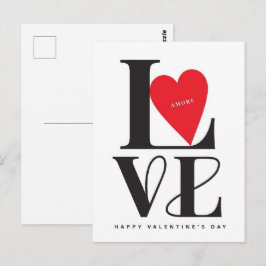 Valentinstag  Sei mein Valentinstag-Grußkarte Postkarte