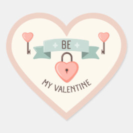 Valentinstag - Sei mein Valentinstag Herz-Aufkleber