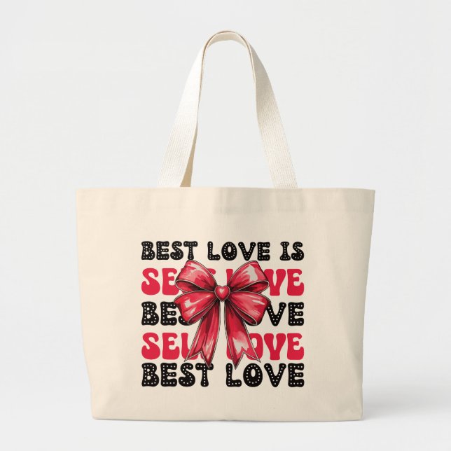 Valentinstag Selbst-Liebe Jumbo Stoffbeutel (Vorne)