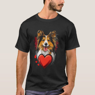 Valentinstag Shetland-Schäferhund, Hund T-Shirt