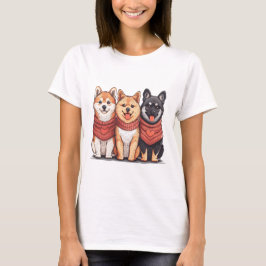 Valentinstag Shiba Inu Hunde T-Shirt