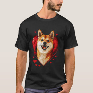 Valentinstag Shiba Inu Valentin T-Shirt