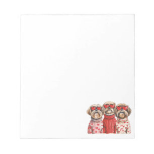 Valentinstag Shih Tzu Dogs Notizblock