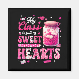 Valentinstag-Shirt Mein Kl ist voller Schatzchen T Magnet