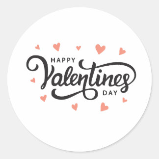 Valentinstag-Shirt | Niedlich & romantisch Runder Aufkleber