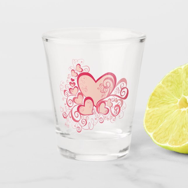 Valentinstag-Shotglas Schnapsglas (Vorderseite)