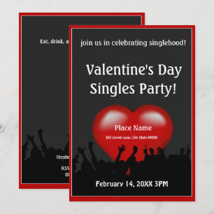 Valentinstag Single Party Einladung