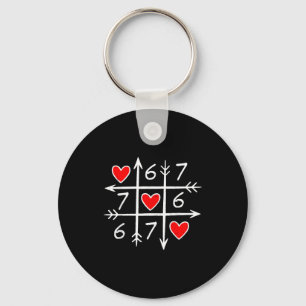 Valentinstag Six Seven 67 Meme 6 7 Herz Jungen Gi Schlüsselanhänger