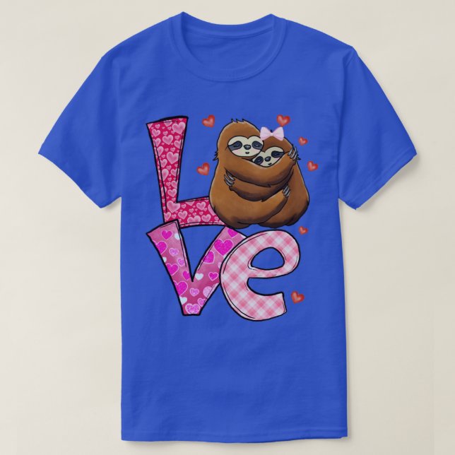 Valentinstag Sloth T-Shirt (Design vorne)