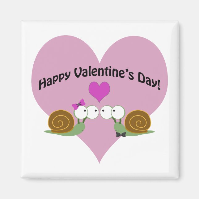 Valentinstag Snails Magnet (Vorne)