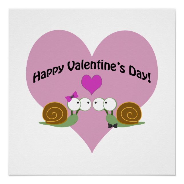 Valentinstag Snails Poster (Vorderseite)