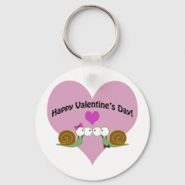 Valentinstag Snails Schlüsselanhänger