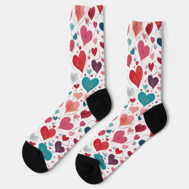 Valentinstag Socken (Linkes Detail)