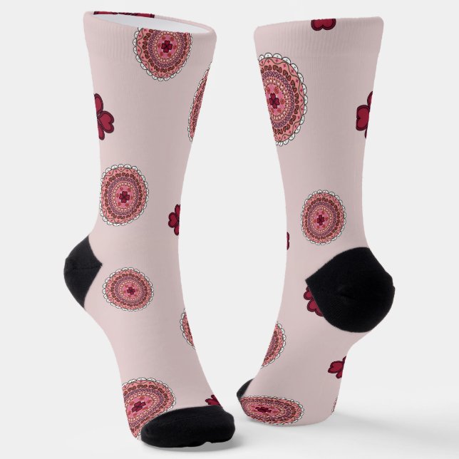 Valentinstag Socken (Gewinkelt)