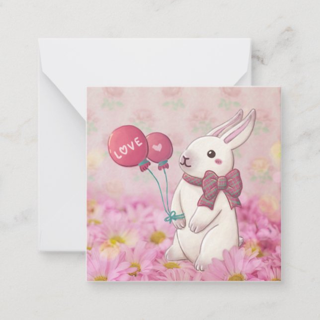 Valentinstag: Sonne & Blume Mitteilungskarte (Vorderseite)