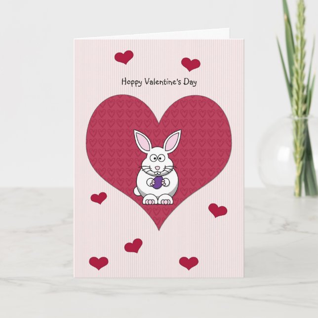 Valentinstag Sonnenhasen-Karte Feiertagskarte (Vorderseite)