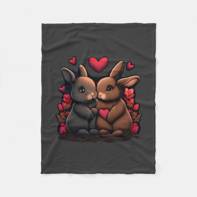 Valentinstag Sonnenschein, Liebe Herz und Rose Fleecedecke (Vorderseite)