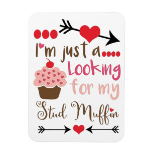 Valentinstag Spaß Cupcake Stud Muffin Magnet