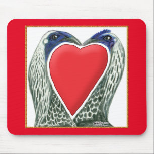Valentinstag-Spiel-Hühner Mousepad