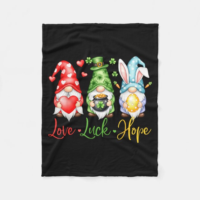 Valentinstag St. Patrick Ostern Liebe Glück Hoffnu Fleecedecke (Vorderseite)