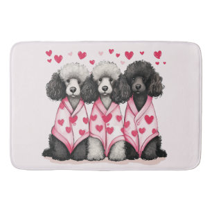 Valentinstag Standard Poodle Hunde Badematte