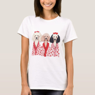 Valentinstag Standard Poodle Hunde T-Shirt