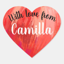 Valentinstag Sticker Backwaren Herz