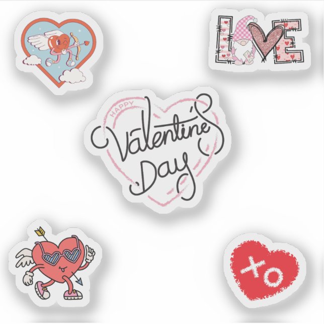 Valentinstag Sticker Pack (Vorderseite)