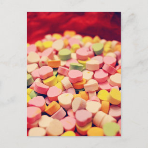 Valentinstag Süßigkeiten Herzen Feiertagspostkarte
