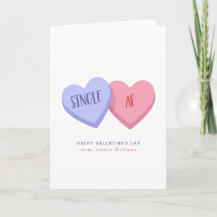 Valentinstag Süßigkeiten Single AF Karte