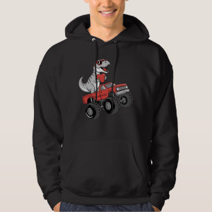 Valentinstag T Rex Dinosaurier Riding Monster Truc Hoodie