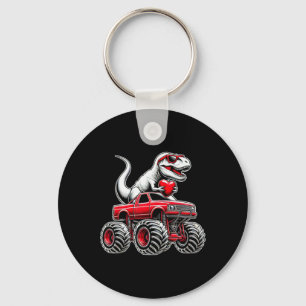 Valentinstag T Rex fährt Monstertruck Lustiger Bo Schlüsselanhänger