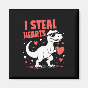 Valentinstag T-rex I Steal Hearts Dinosaur Liebe Magnet