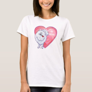 Valentinstag-T - Shirt des weißen Spitzes