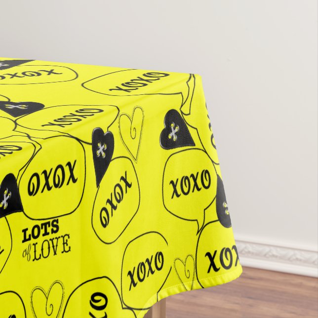 Valentinstag Tablette XOXO Viele Lieben Tischdecke (Beispiel)