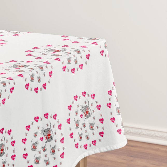 Valentinstag Tablettenmäuse Tischdecke (Beispiel)