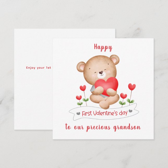 Valentinstag-Tageskarte Karte (Vorne/Hinten)