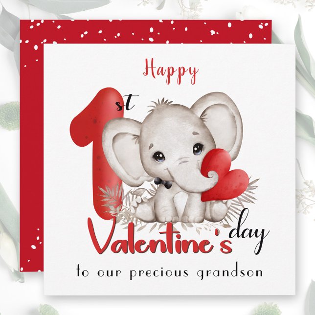 Valentinstag-Tageskarte Karte (1st Valentine's day boy Valentine's day Card)