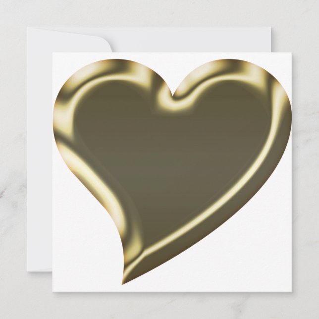 Valentinstag-Tageskarte mit niedlichem Gold (Vorderseite)